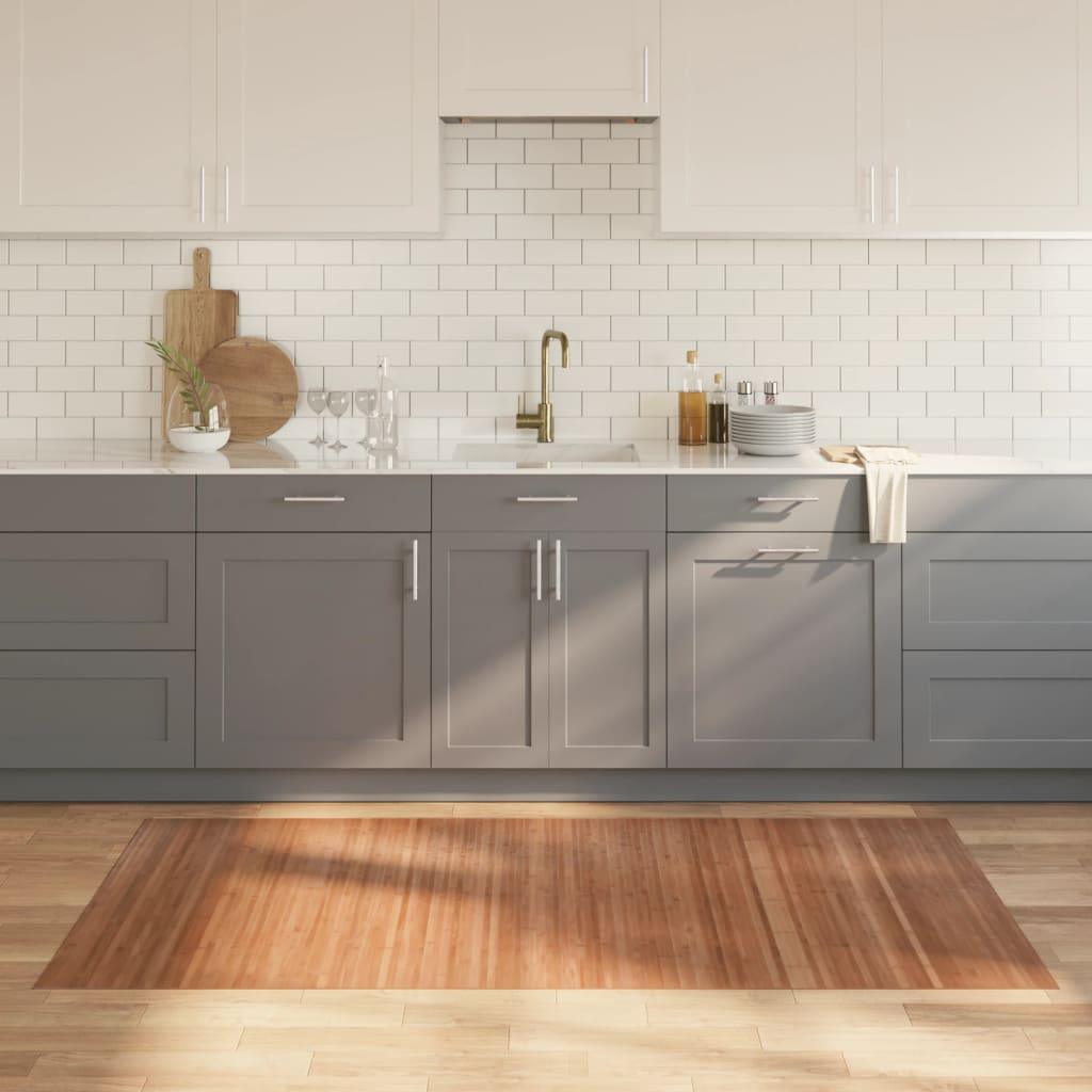 Matto suorakaide luonnollinen 100x200 cm bambu