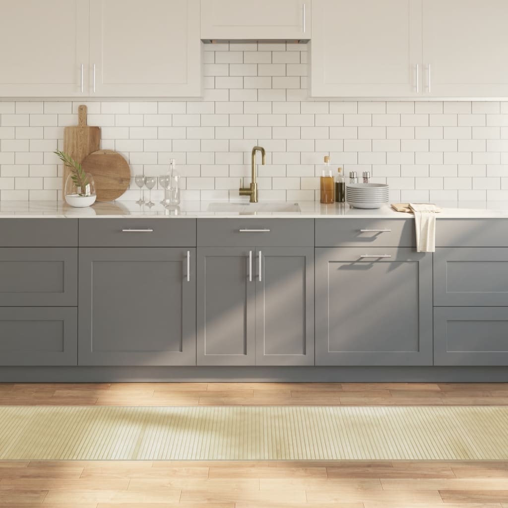 Matto suorakaide vaalea luonnollinen 60x400 cm bambu