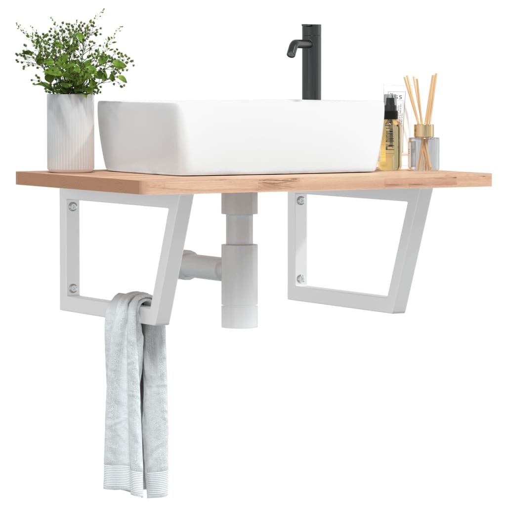 Pesualtaan hyllytelineet 2 kpl valkoinen suunnikas teräs