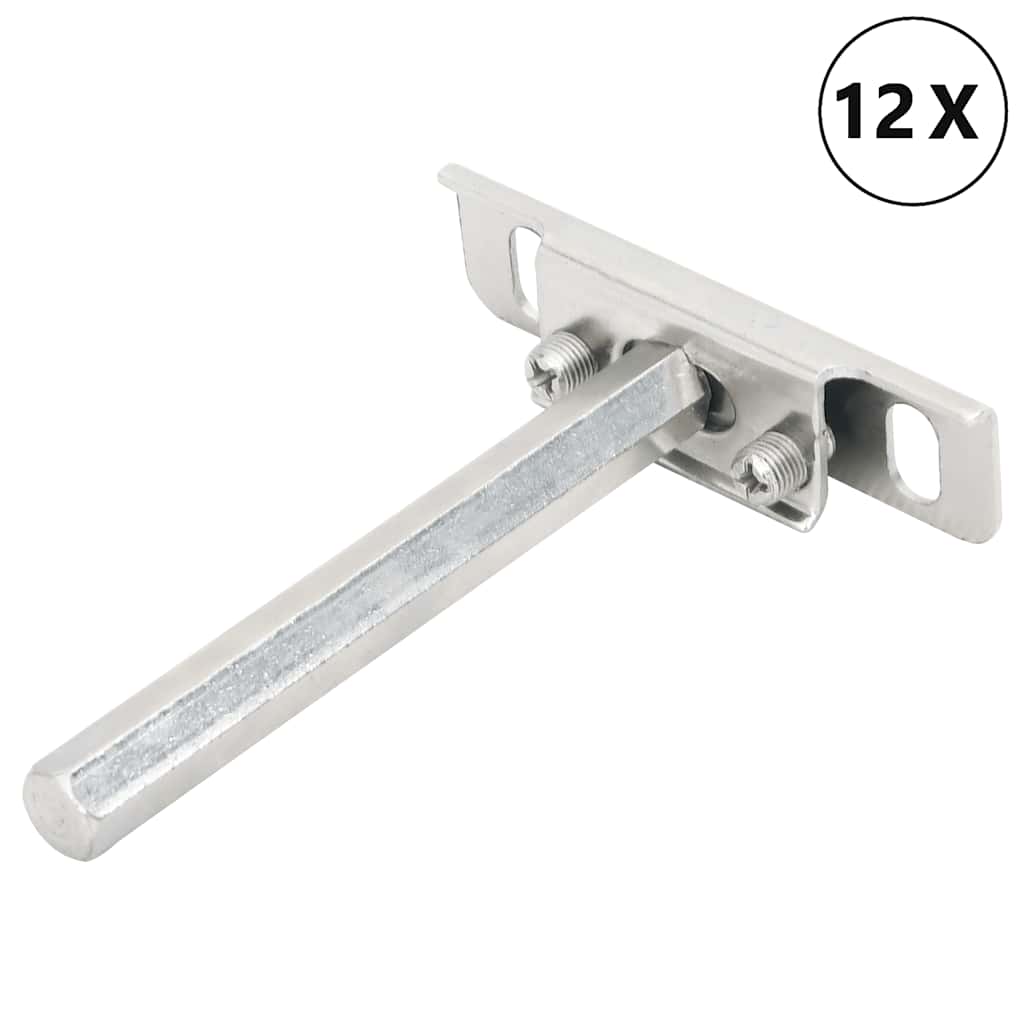 kelluvat hyllykannattimet 12 kpl näkymätöntä Ø12x100 mm