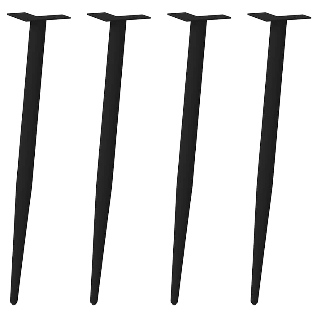 konsolipöydän jalat kartiomainen 4 kpl musta 72-73 cm teräs