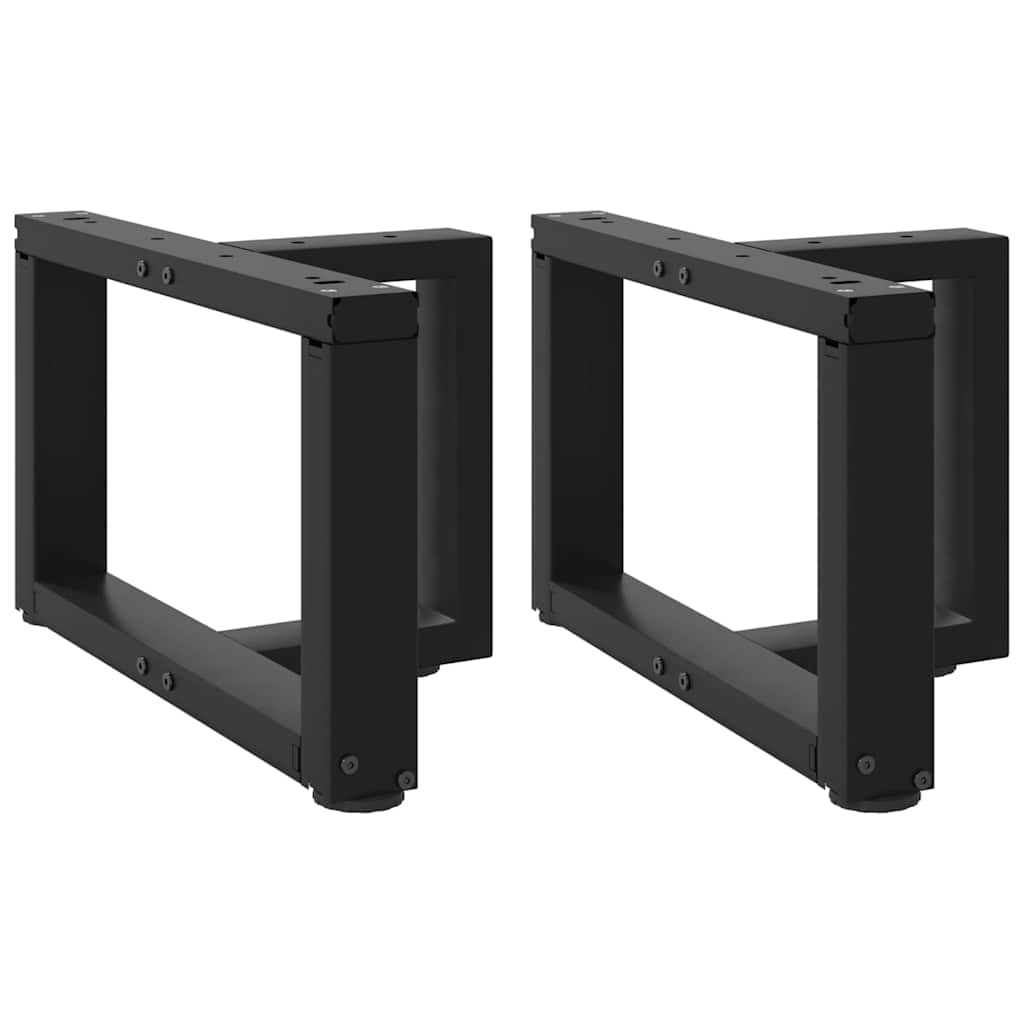 Sohvapöydän jalat T-muotoiset 2 kpl Musta 40x25x(30-31)cm Teräs
