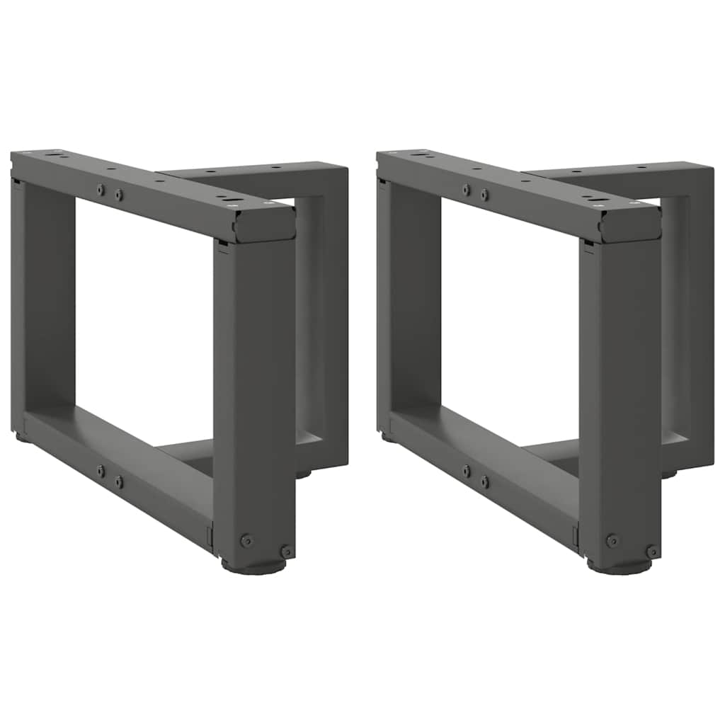 Sohvapöydän jalat T-muotoiset 2 kpl antrasiitti 40x25x(30-31)cm