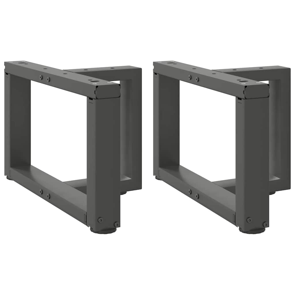 Sohvapöydän jalat T-muotoiset 2 kpl antrasiitti 50x25x(30-31)cm