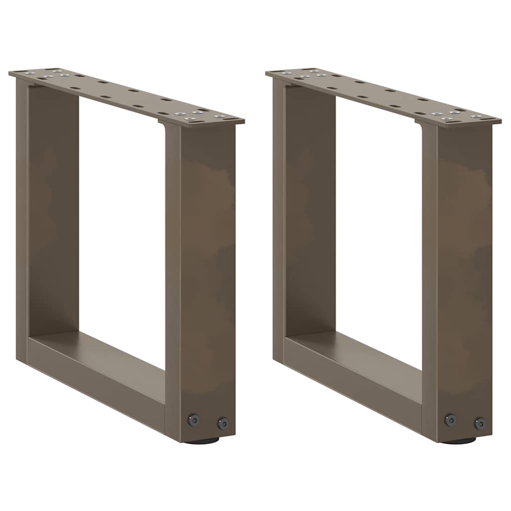 sohvapöydän jalat U-muotoiset 2 kpl luonnonteräs 40x(30-31) cm