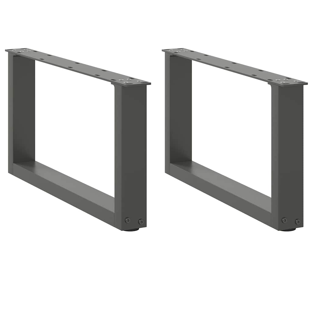 Sohvapöydän jalat U-muotoiset 2 kpl antrasiitti 70x(30-31) cm