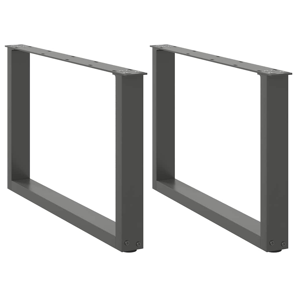 Sohvapöydän jalat U-muotoiset 2 kpl antrasiitti 50x(42-43) cm