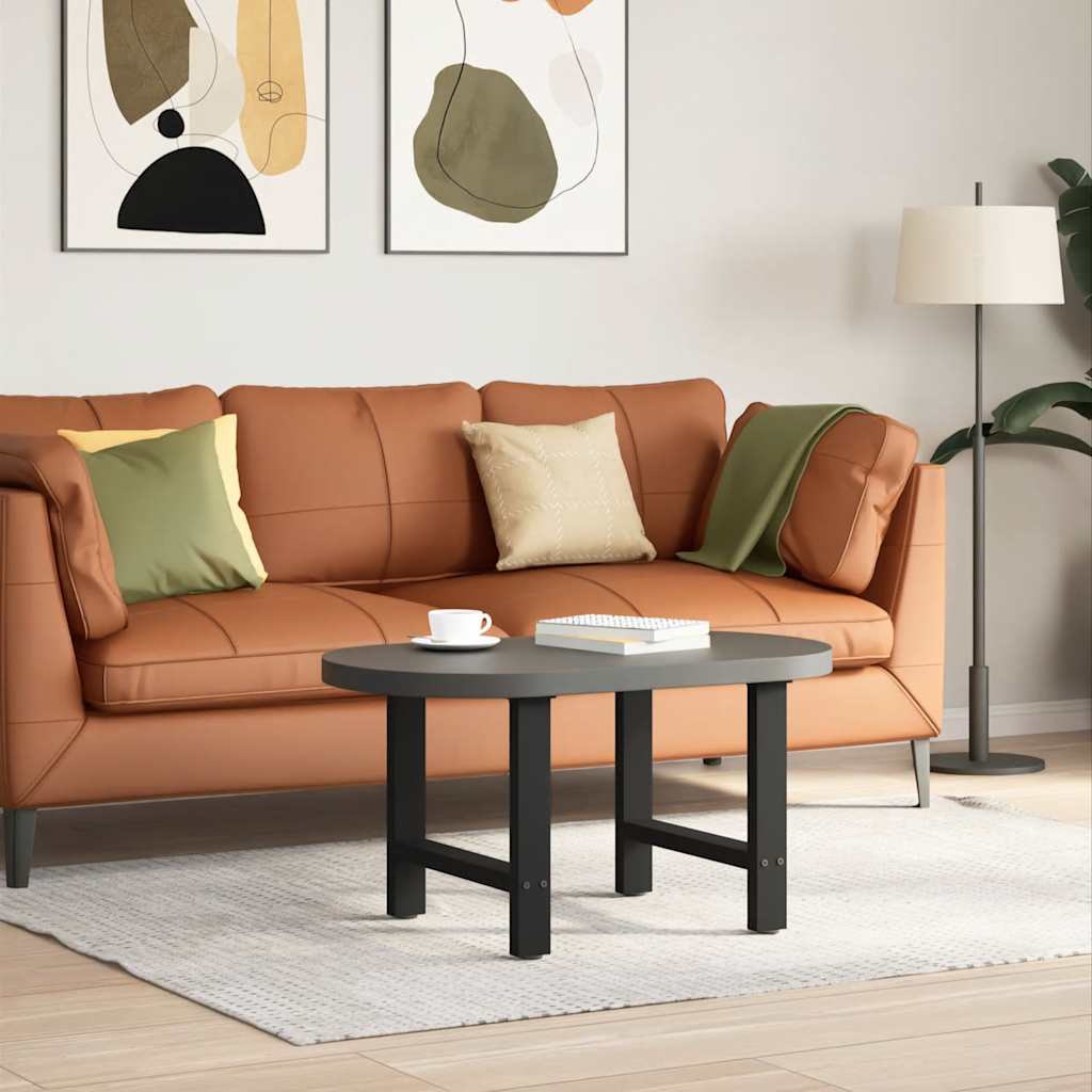 Sohvapöydän jalat musta 2 kpl 50x(42-43) cm teräs