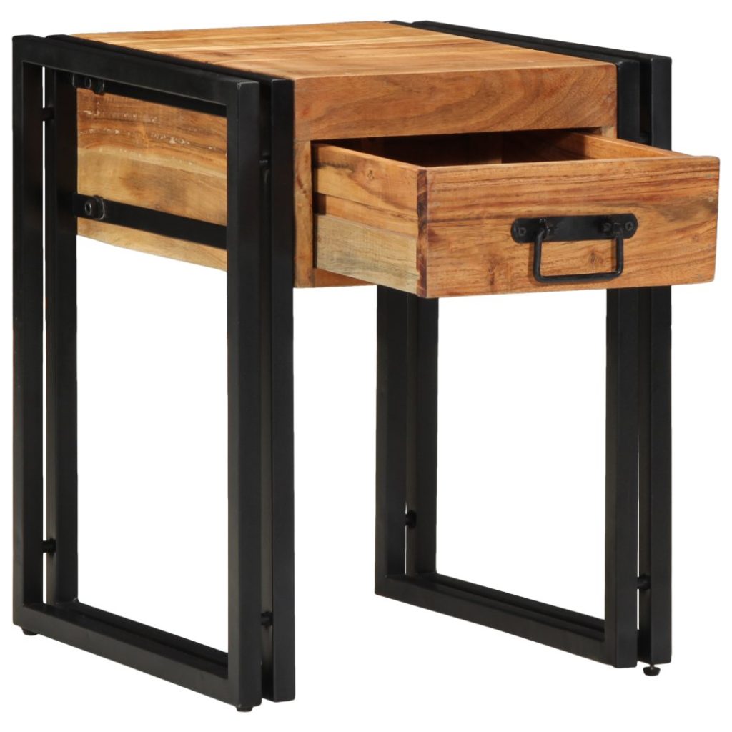 vidaXL Sivupöytä 40x40x50 cm Täysi Akaasiapuu