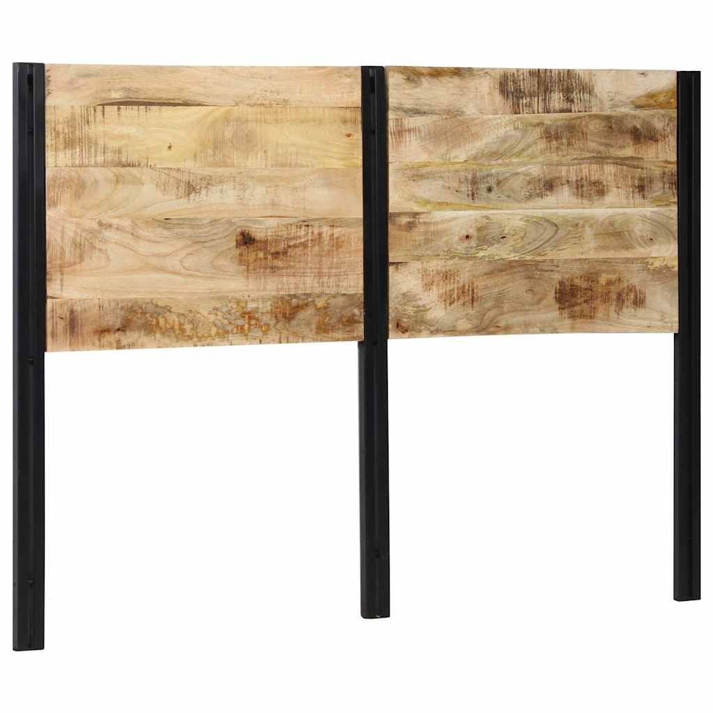 sängynpääty 140 cm täysi mangopuu ja rauta