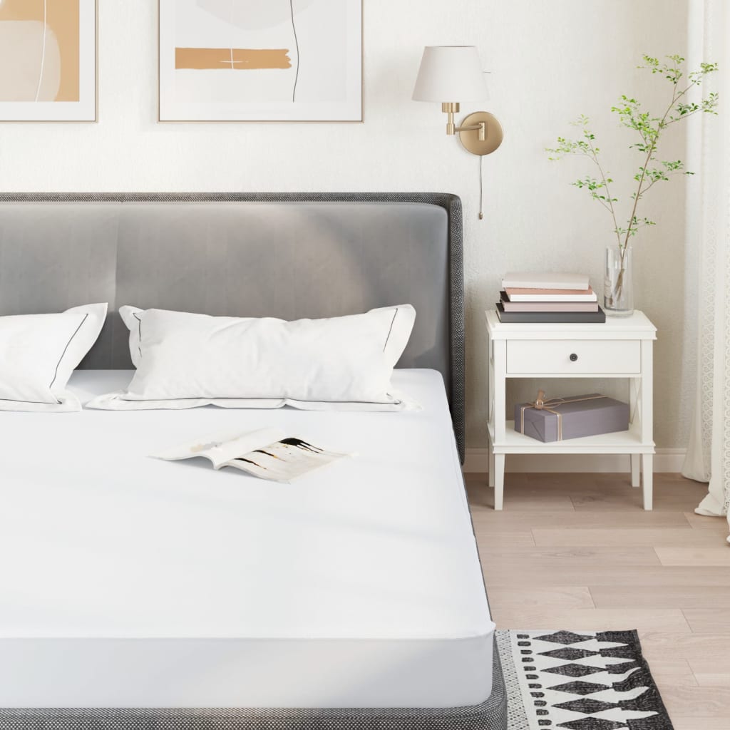 Patjansuoja valkoinen 120x200 cm Vedenpitävä