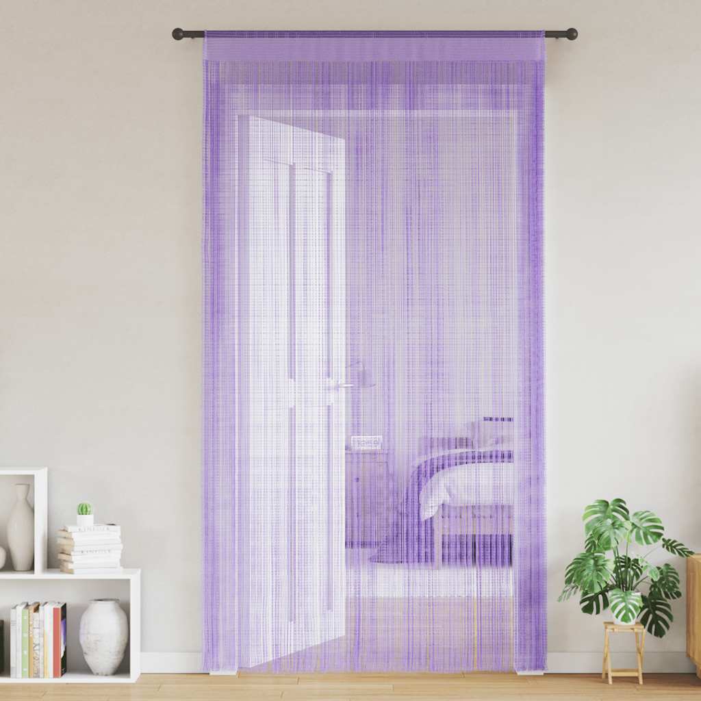 String-verhot 2 kpl purppura 140x250 cm