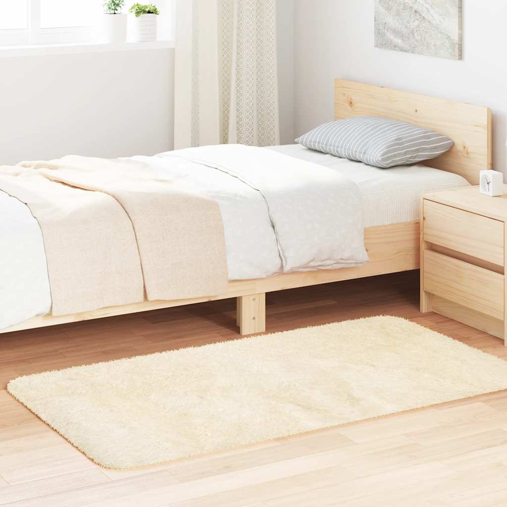 Pörrömatto korkeanukkainen NAVARRA kerma 80x150 cm polyesteri