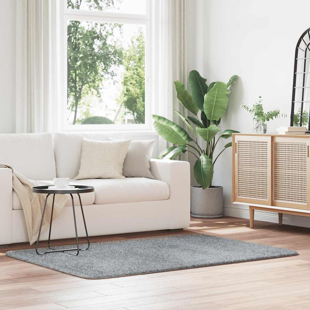 Pörrömatto korkeanukkainen NAVARRA vaaleanharmaa 120x170 cm