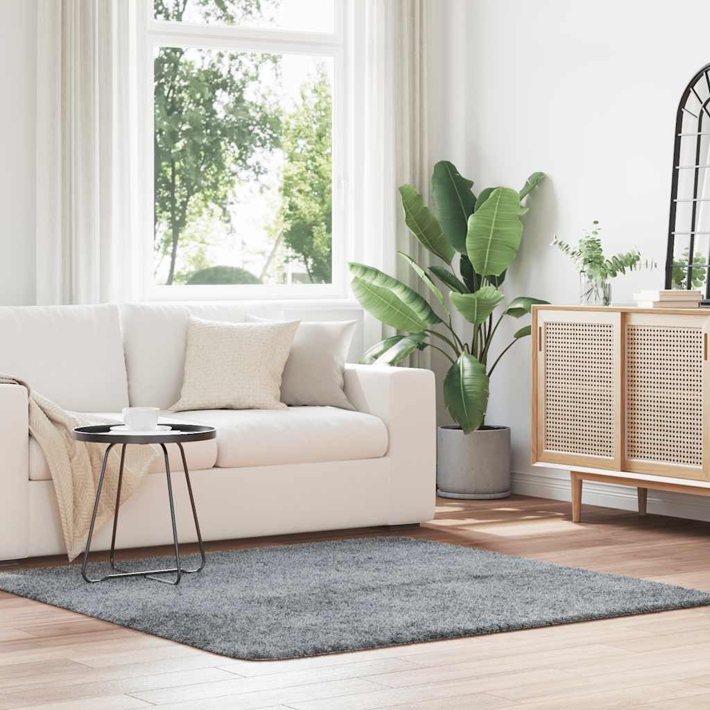 Pörrömatto korkeanukkainen NAVARRA vaaleanharmaa 160x160 cm