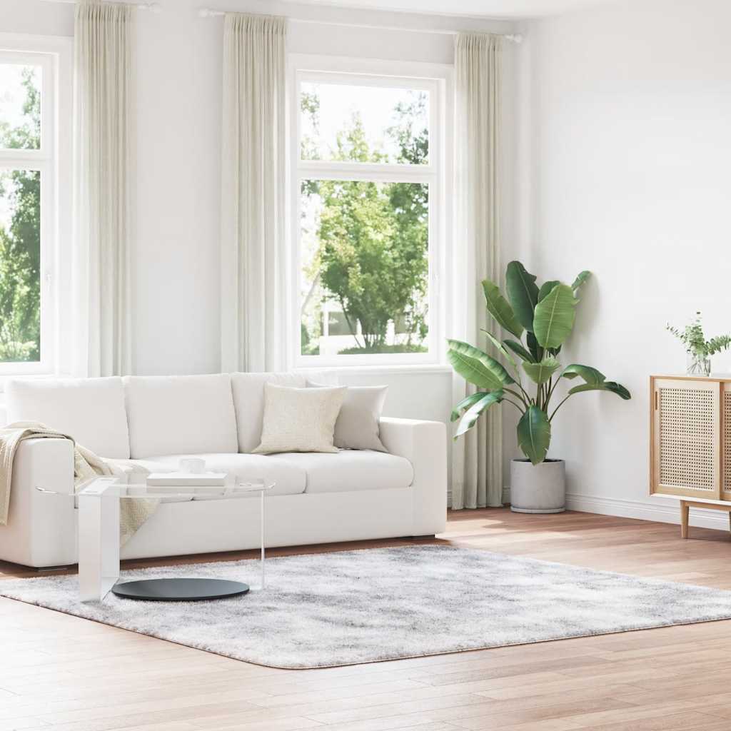 Pörrömatto korkeanukkainen NAVARRA hopeanharmaa 240x240 cm