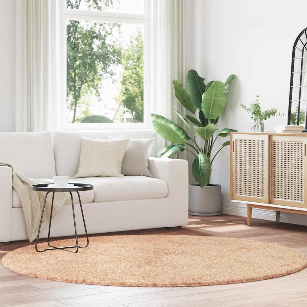 Pörrömatto korkeanukkainen NAVARRA beige 200x200 cm polyesteri