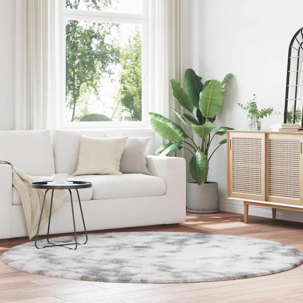 Pörrömatto korkeanukkainen NAVARRA hopeanharmaa 200x200 cm