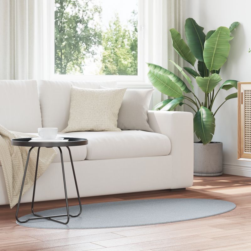 vidaXL Matot Harmaa Puuvilla 80 x 150 cm Alue Matto Ovaali