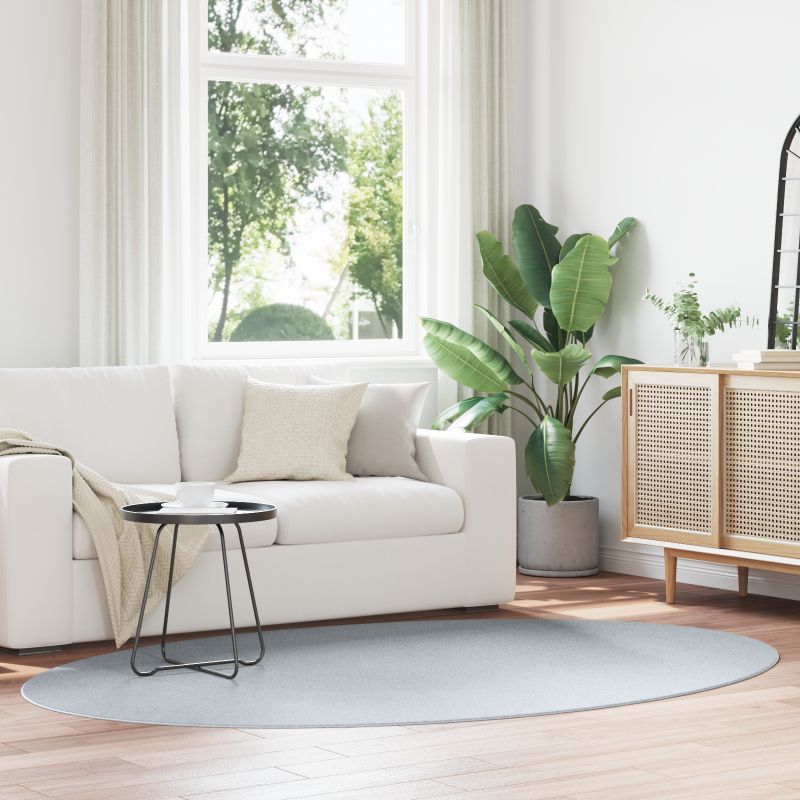 vidaXL matot Harmaa Polyesteri 160 x 230 cm Alue matot Ovaali