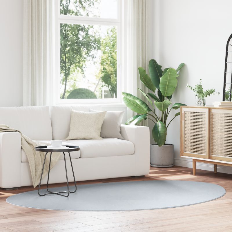 vidaXL Matot Harmaa Polyesteri 160 x 230 cm Alue matto Ovaali