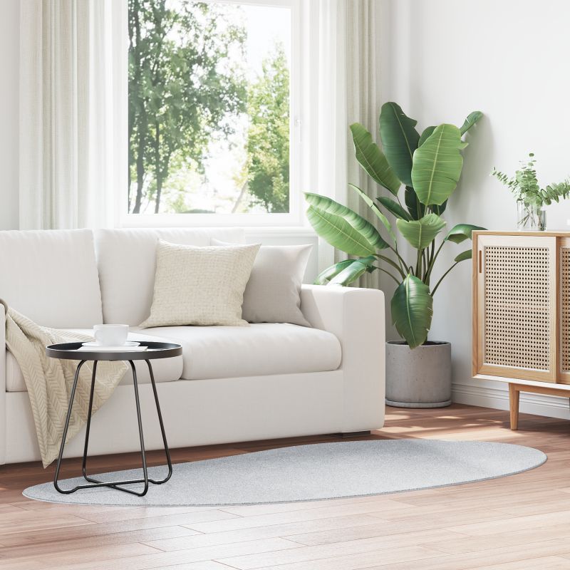 vidaXL Alue matto Harmaa 100x200 cm Polyesteri Liukastumaton