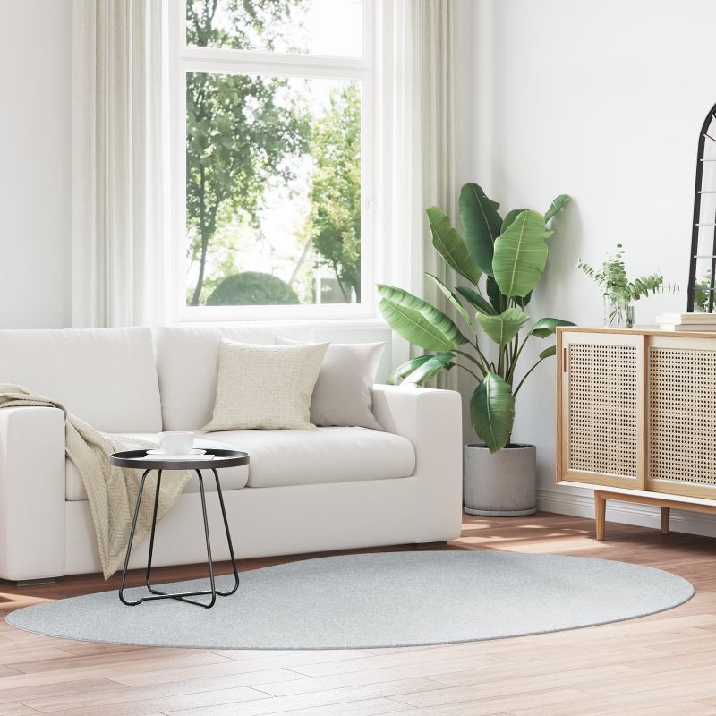 vidaXL Matot Harmaa Polyesteri 160 x 230 cm Aluematot Ovaali