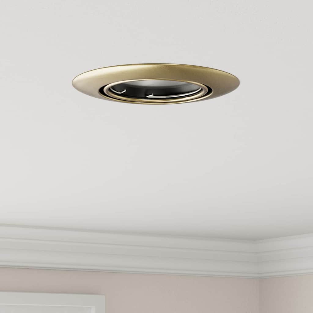 vidaXL Valot 24 Kappaletta Messinki 9 cm Messinki Upotetut Valot