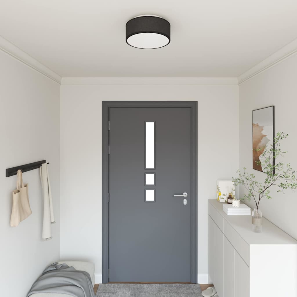 vidaXL Katto-Valot Upotus Musta Ø 30 cm Kangas E27