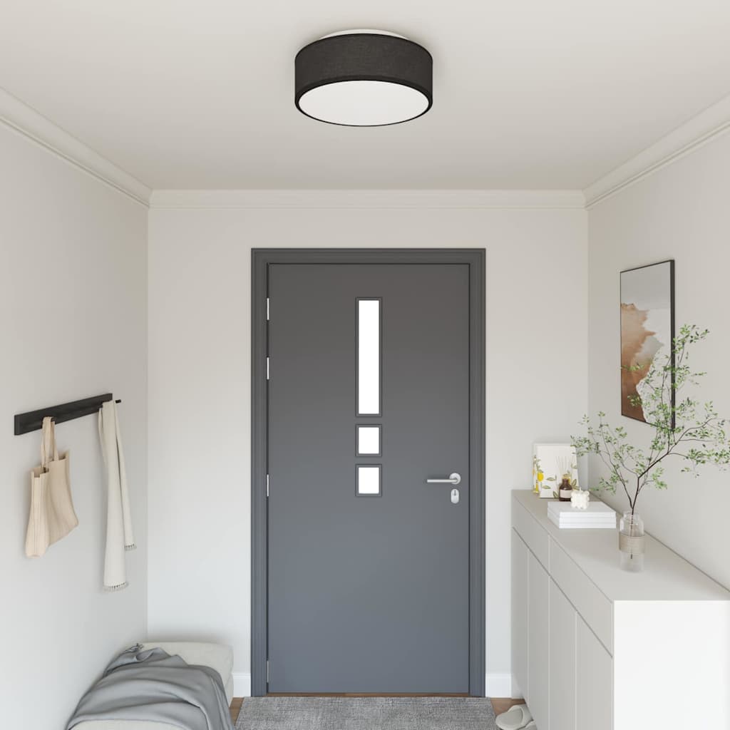 vidaXL Kattovalaisimet Upotettu Musta Ø 38 cm Kangas E27