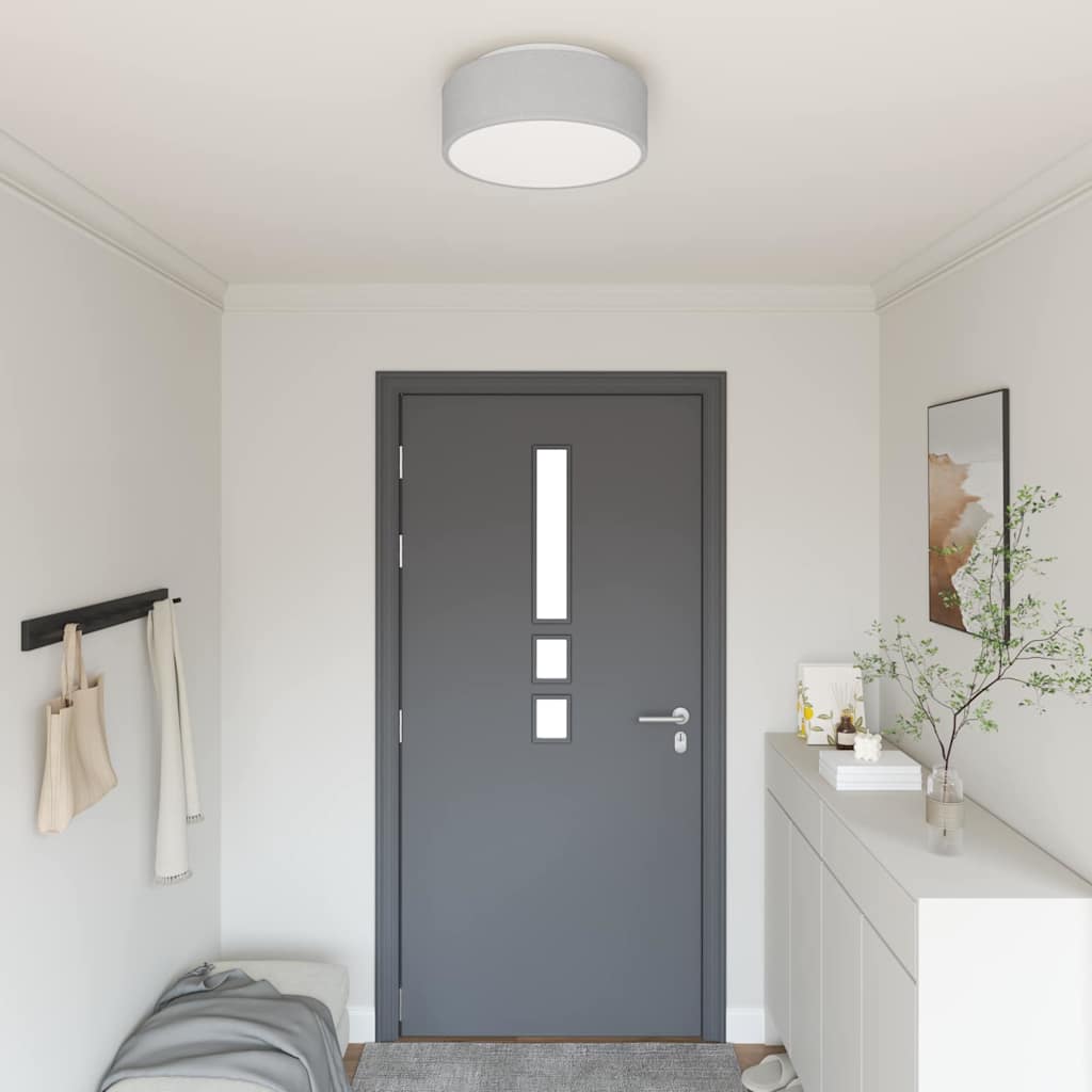 vidaXL Kattovalot Upotettava Harmaa Ø 38 cm Kangas E27