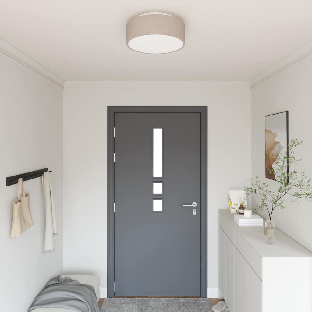 vidaXL Kattovalot Flush Mount Taupe Ø 38 cm Kangas E27