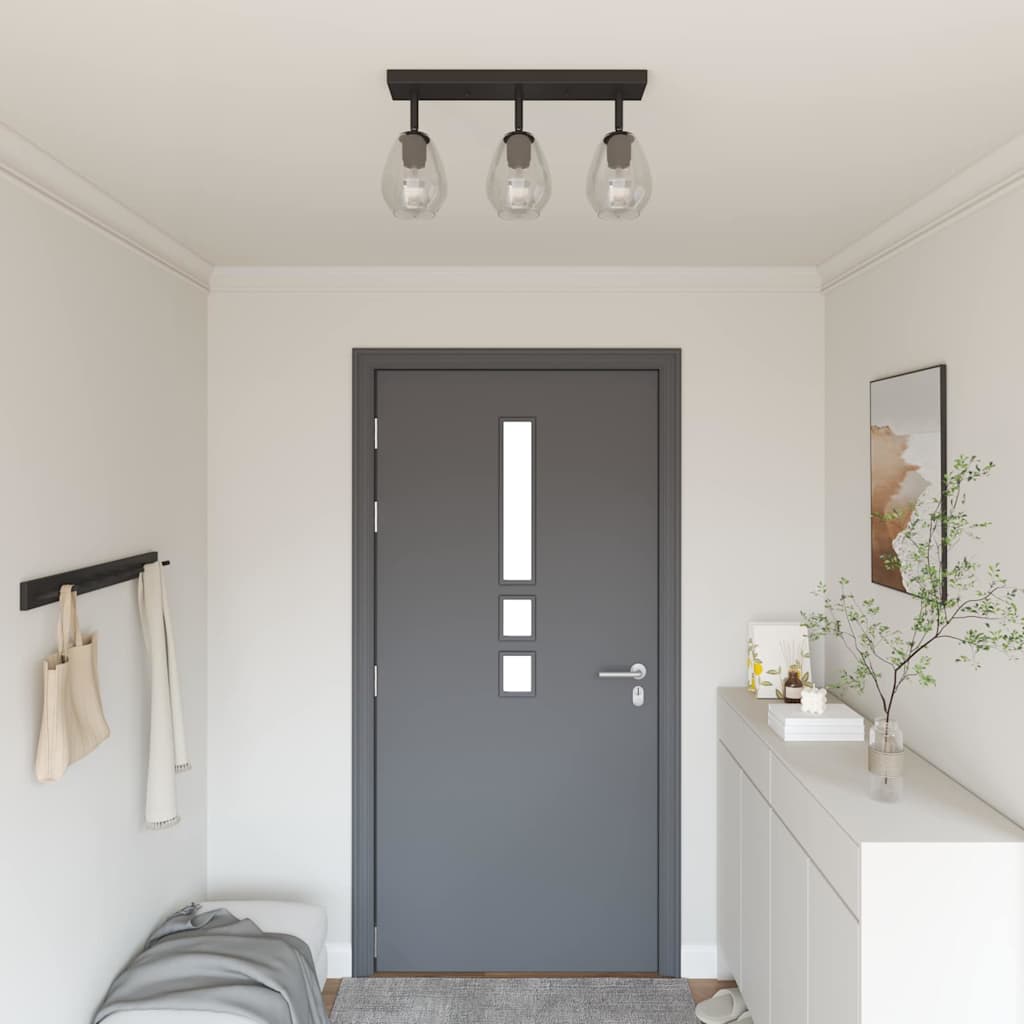 vidaXL Kattovalot Säädettävällä Lasivarjostimella, Antrasiitti, E27