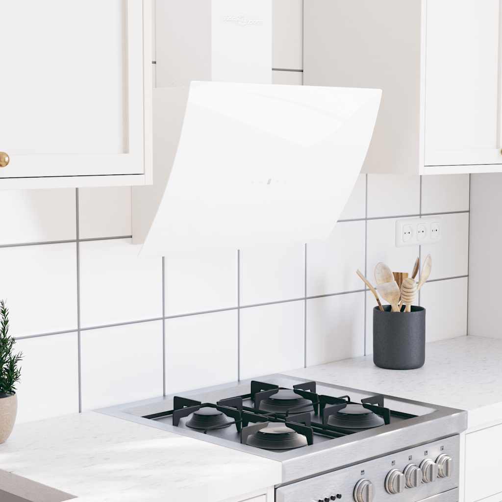 Liesituuletin 60 cm teräs ja karkaistu lasi valkoinen