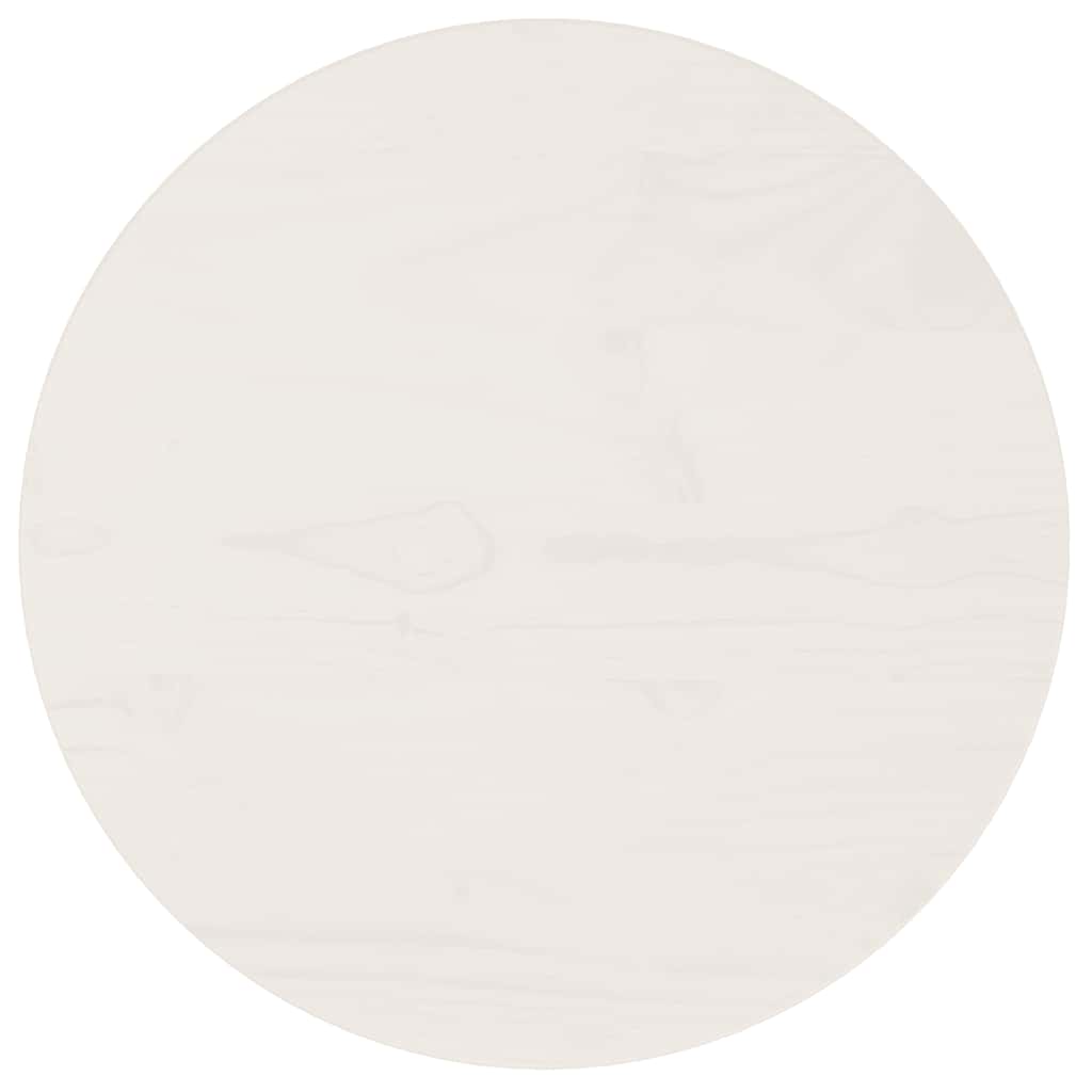 Pöytälevy valkoinen Ø40x2,5 cm täysi mänty