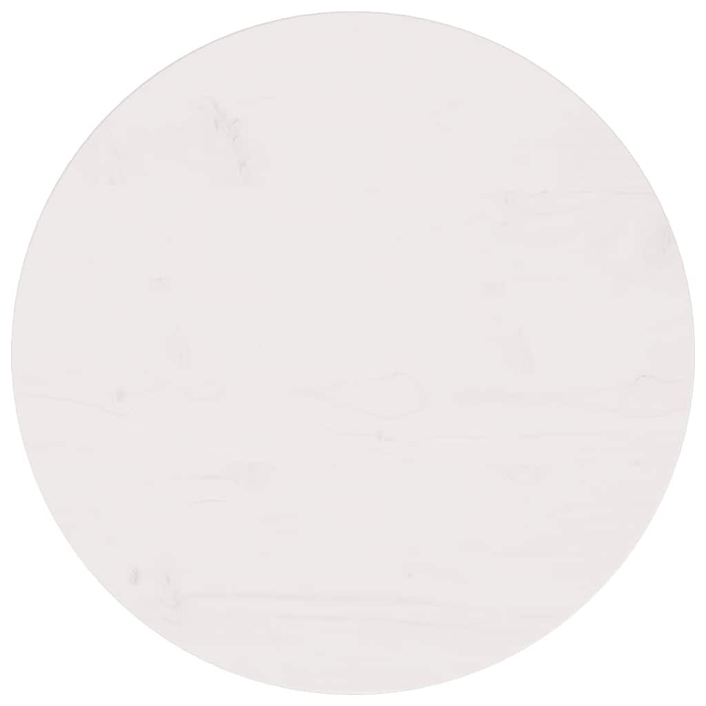 Pöytälevy valkoinen Ø50x2,5 cm täysi mänty