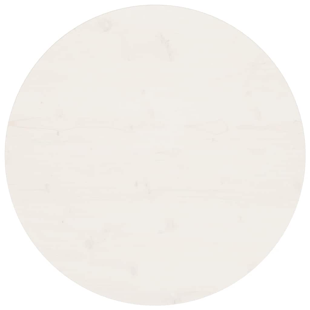 Pöytälevy valkoinen Ø70x2,5 cm täysi mänty