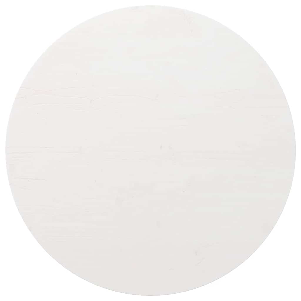 Pöytälevy valkoinen Ø80x2,5 cm täysi mänty