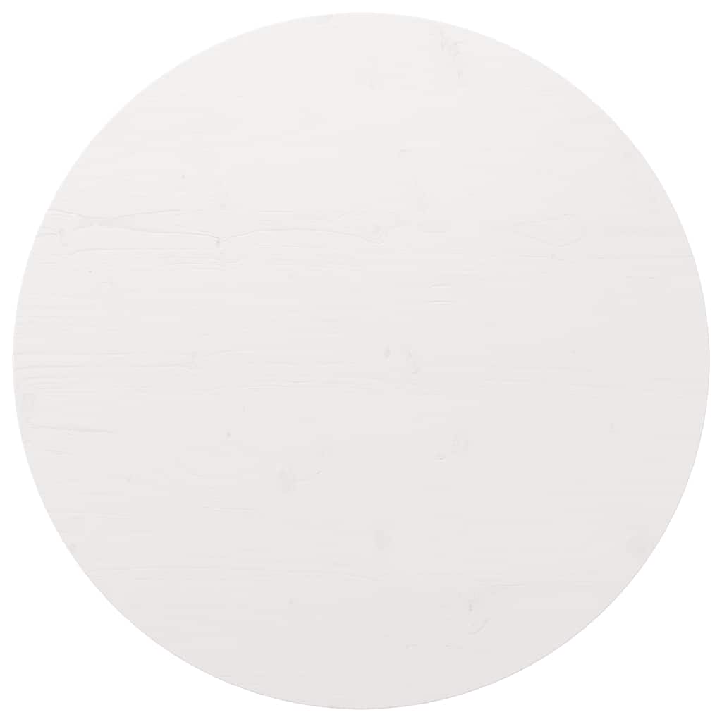 Pöytälevy valkoinen Ø90x2,5 cm täysi mänty