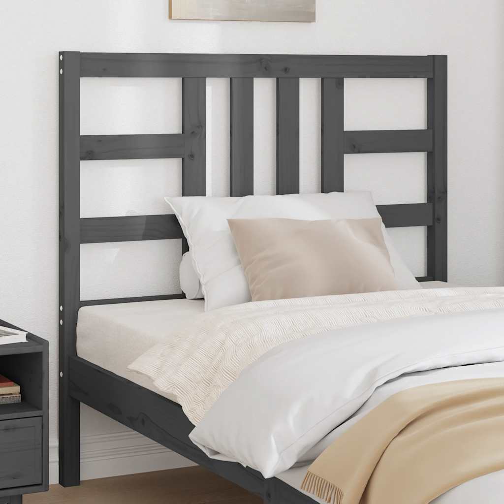 Sängynpääty harmaa 106x4x100 cm täysi mänty