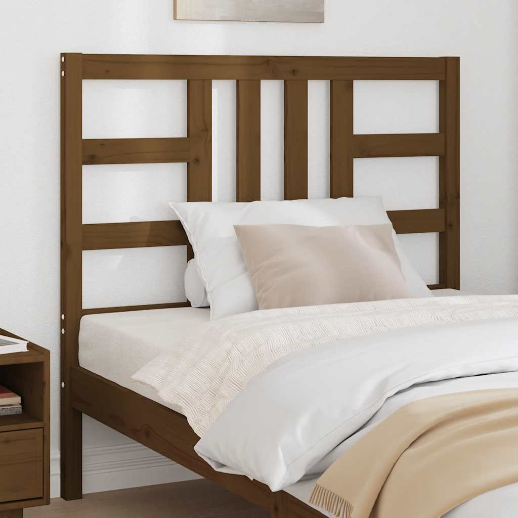 Sängynpääty hunajanruskea 106x4x100 cm täysi mänty