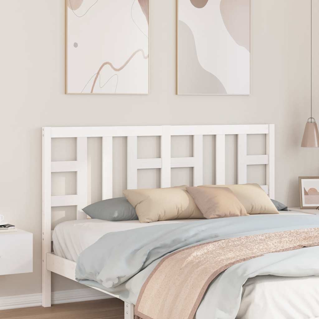 Sängynpääty valkoinen 156x4x100 cm täysi mänty