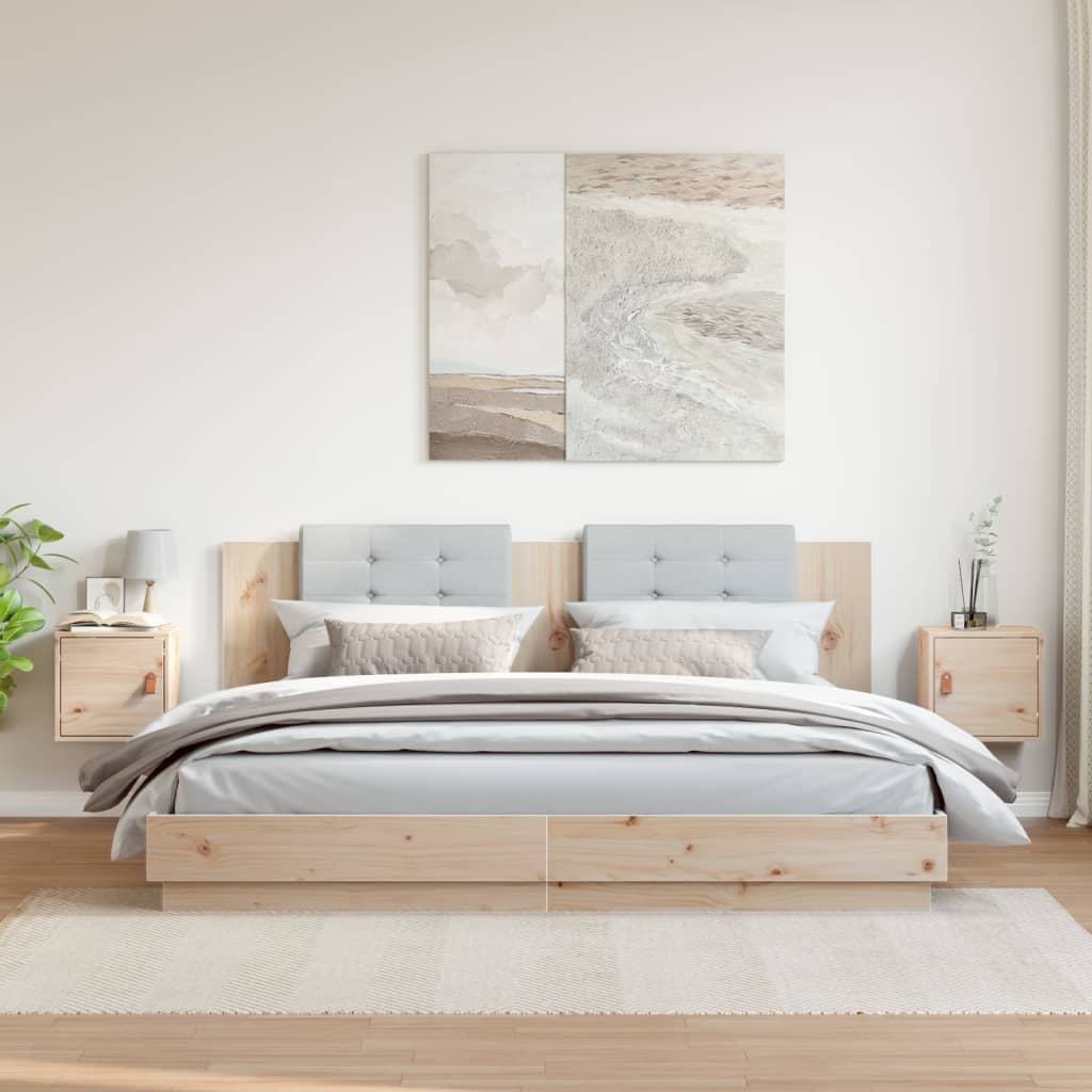 Seinäkaapit 2 kpl 31,5x30x30 cm täysi mänty