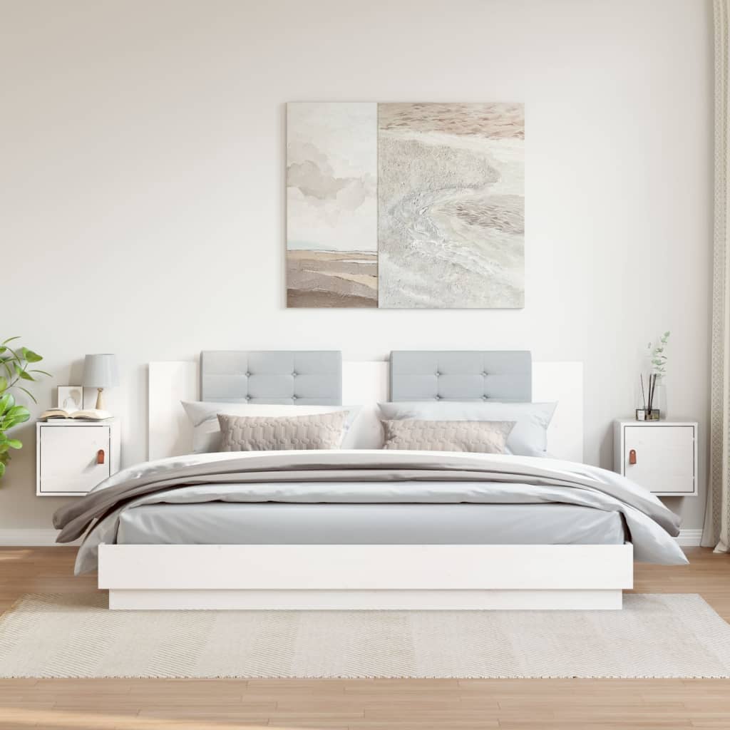 Seinäkaapit 2 kpl valkoinen 31,5x30x30 cm täysi mänty