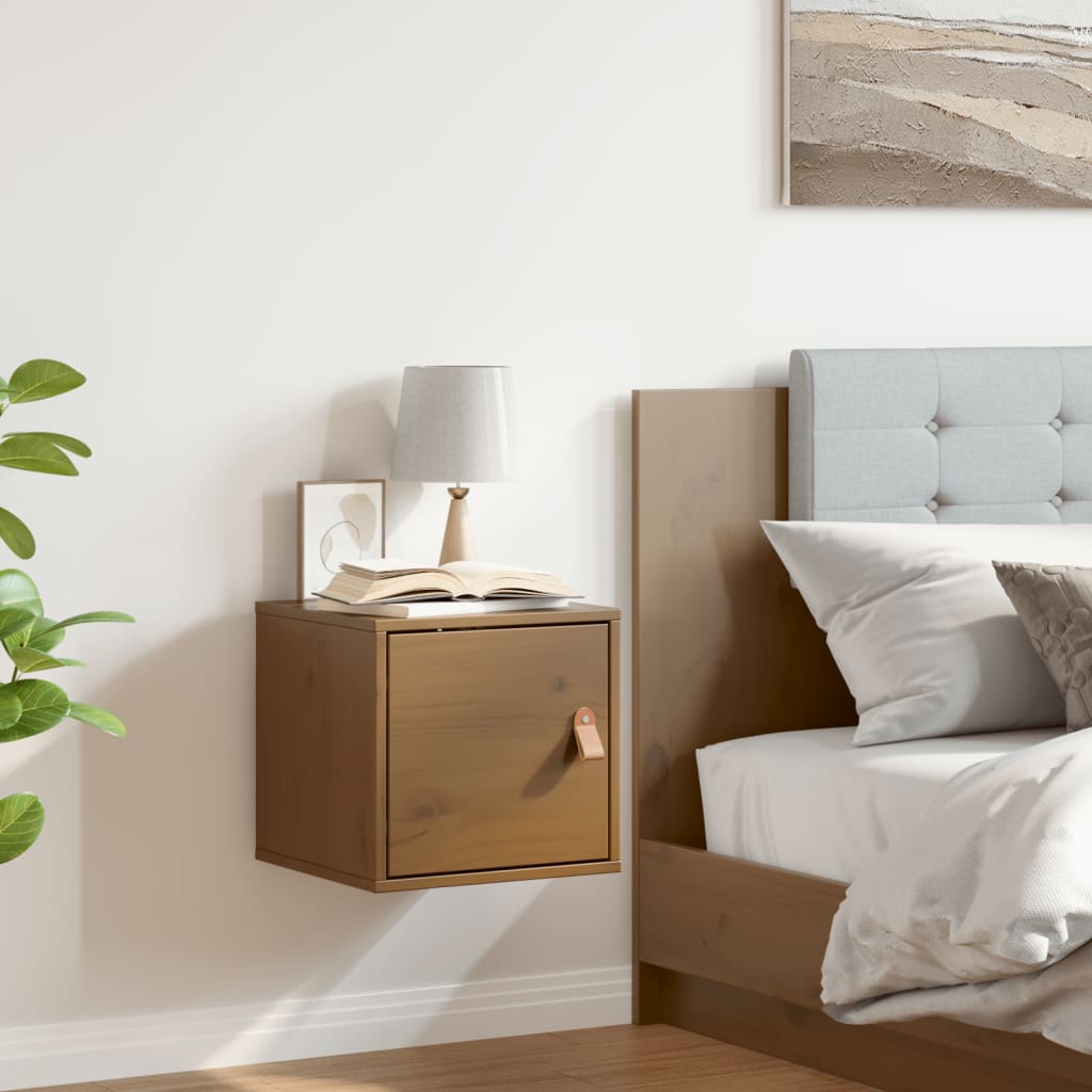 Seinäkaappi hunajanruskea 31,5x30x30 cm täysi mänty