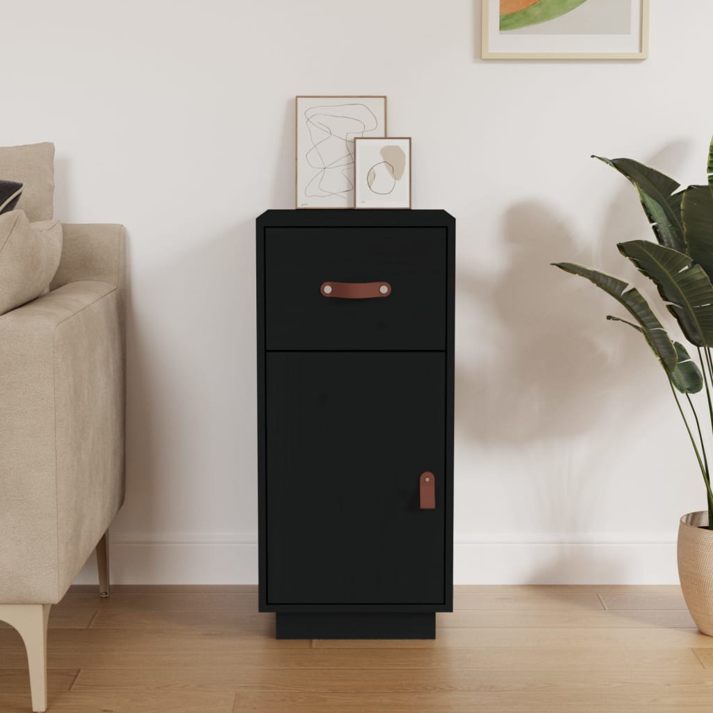 Senkki musta 34x40x75 cm täysi mänty