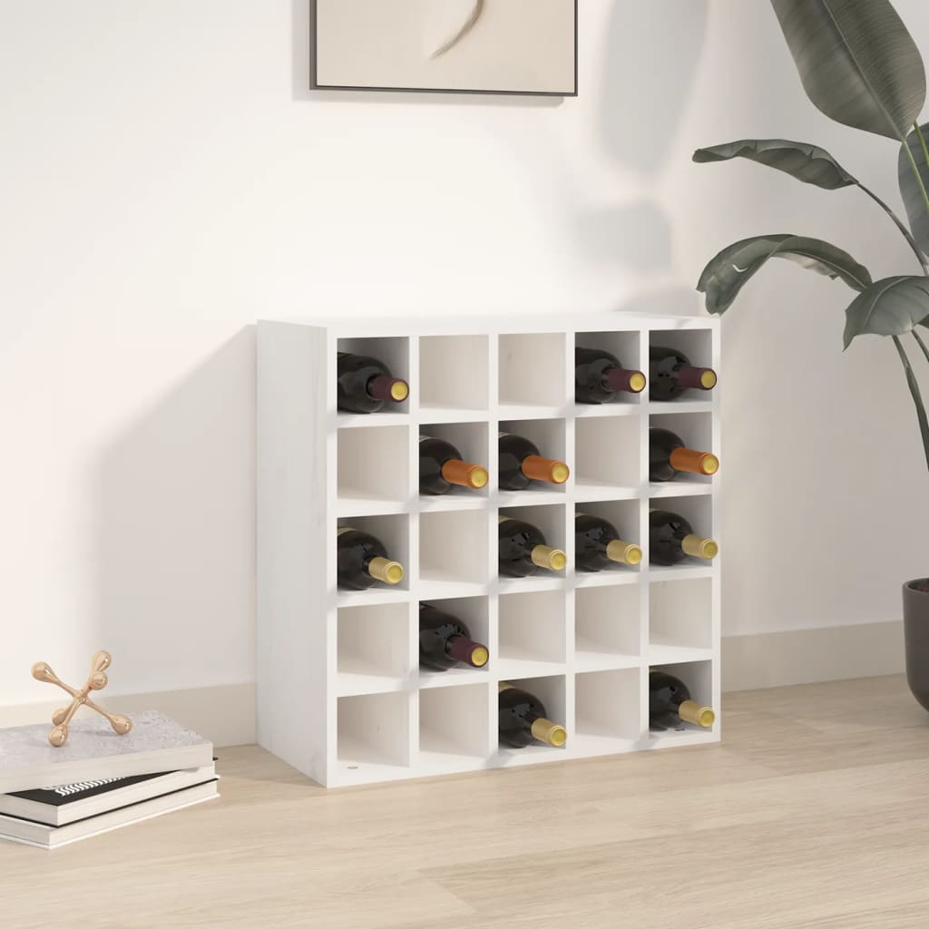 Viinikaappi valkoinen 56x25x56 cm täysi mänty