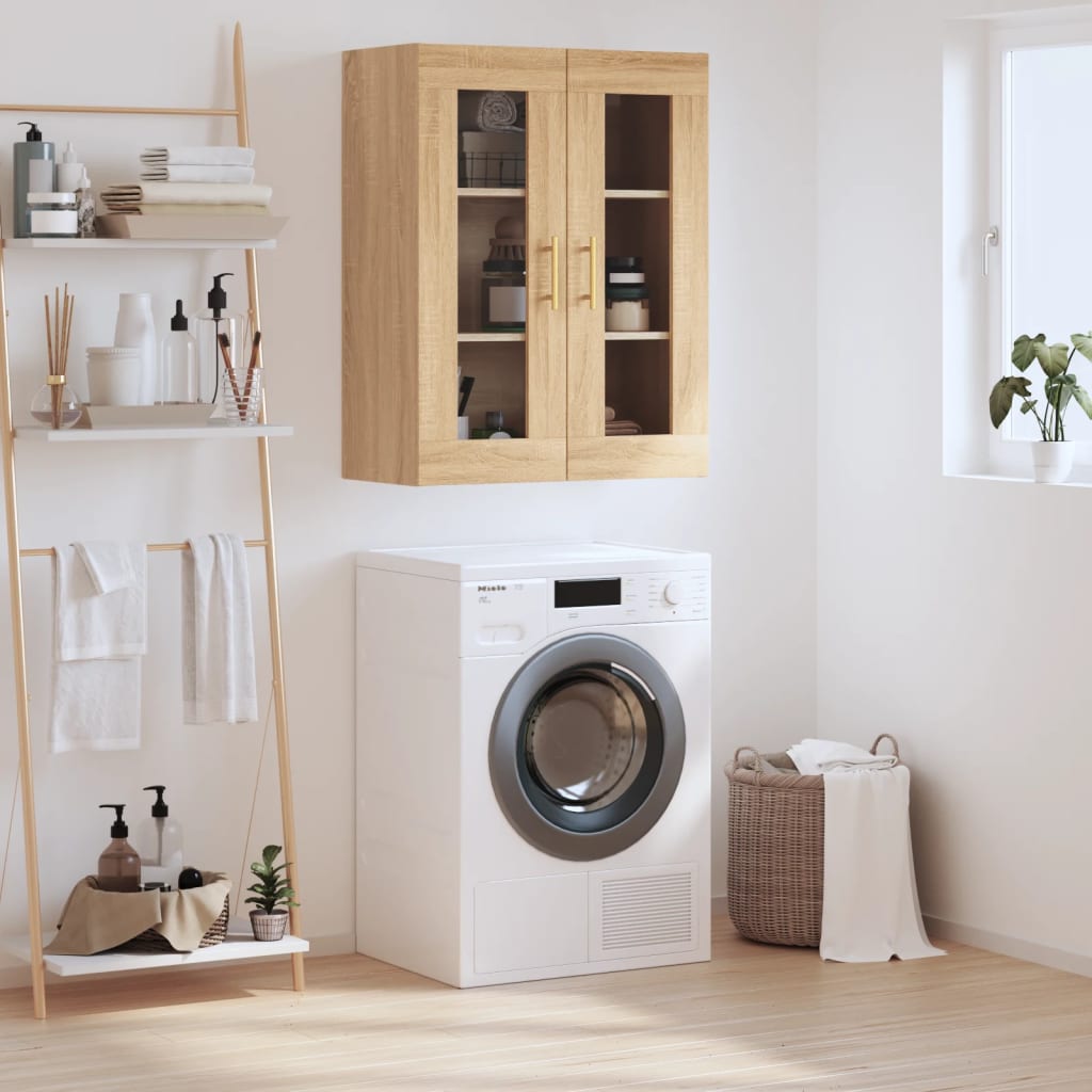 Seinäkiinnitettävä kaappi Sonoma-tammi 69,5x34x90 cm