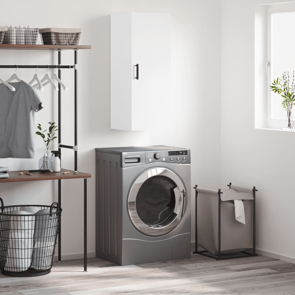 Seinäkiinnitettävä kaappi valkoinen 34,5x34x90 cm