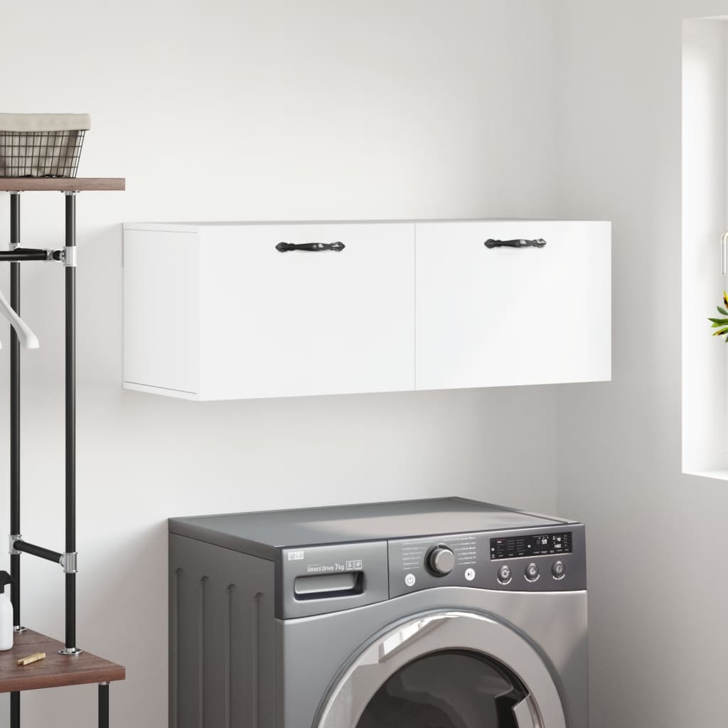 Seinäkaappi valkoinen 100x36,5x35 cm tekninen puu